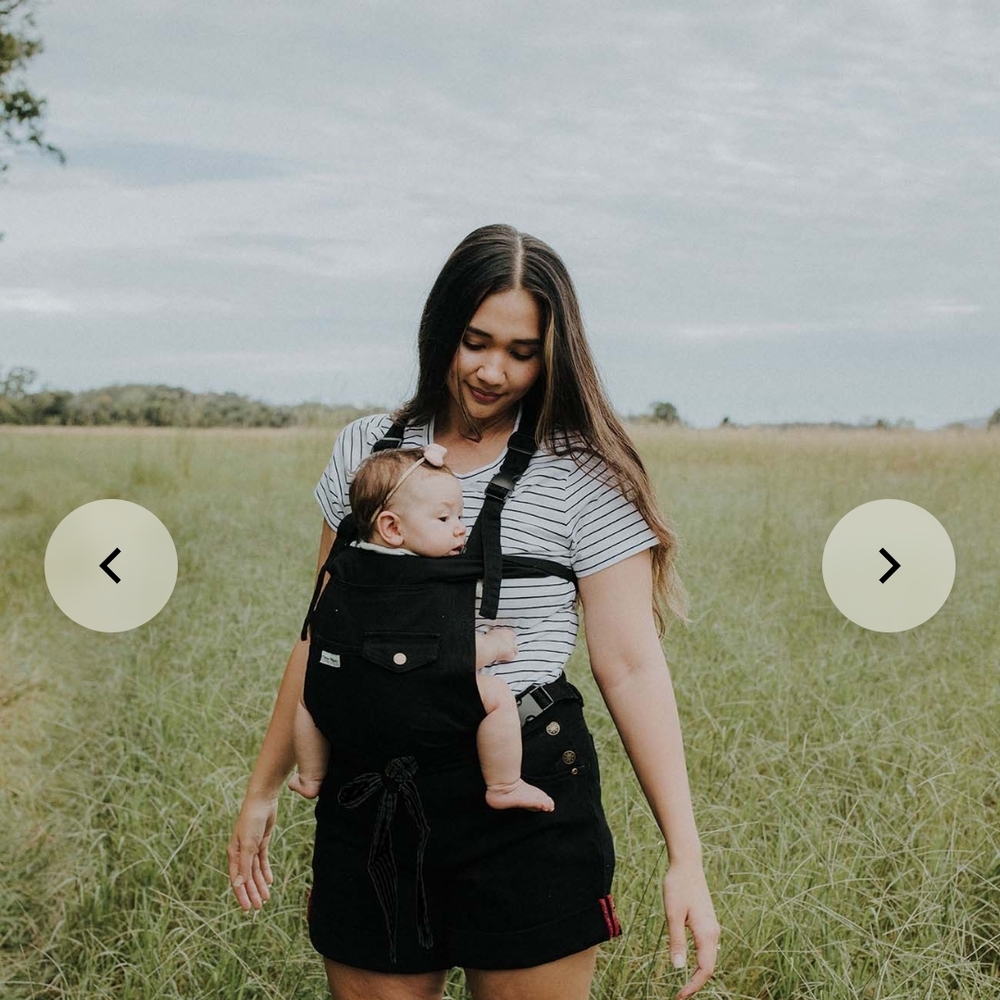 Mumsie Jet Shortall Maternity Baby Wearing Overalls Sz L